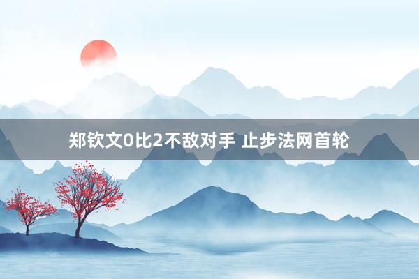 郑钦文0比2不敌对手 止步法网首轮
