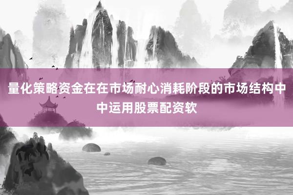 量化策略资金在在市场耐心消耗阶段的市场结构中中运用股票配资软